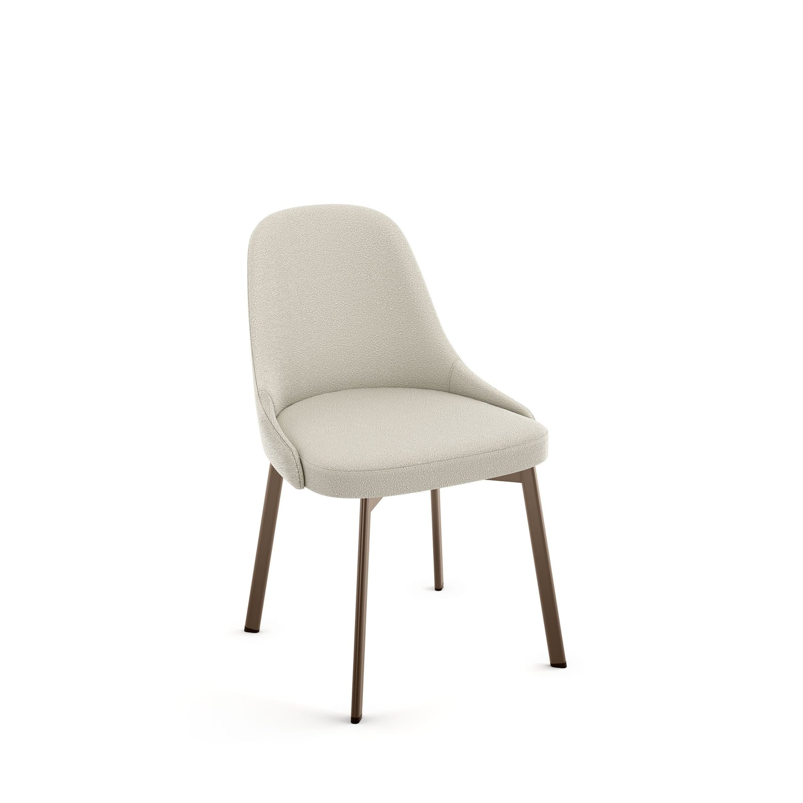 Harper Upholstered Dining Chair, Boucle Polyester Fabric & Bronze Metal Frame T2J9 - product image 1