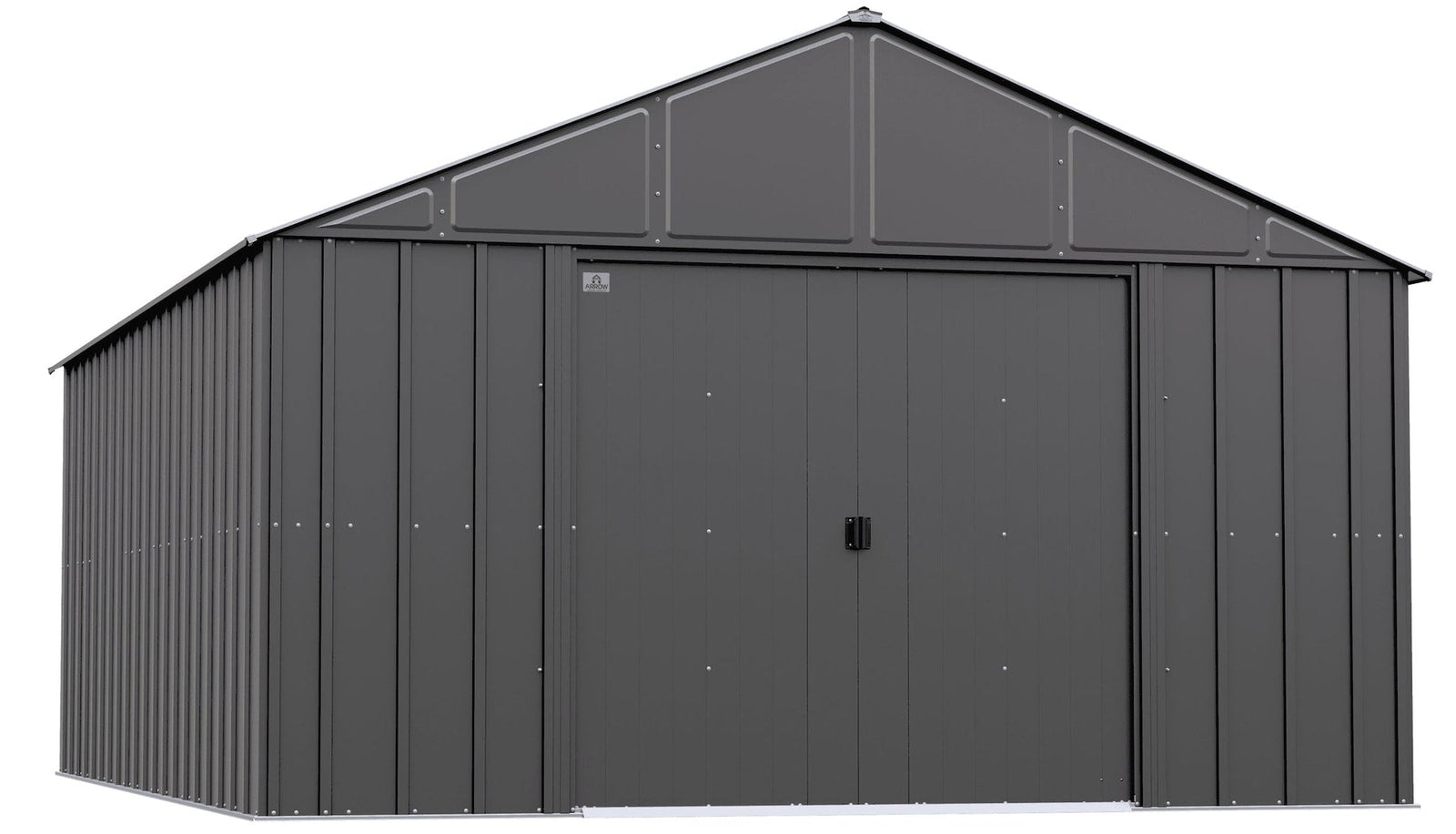 Classic 12x17-ft Charcoal Corrosion-Resistant Metal Shed M5V9 - product image 1