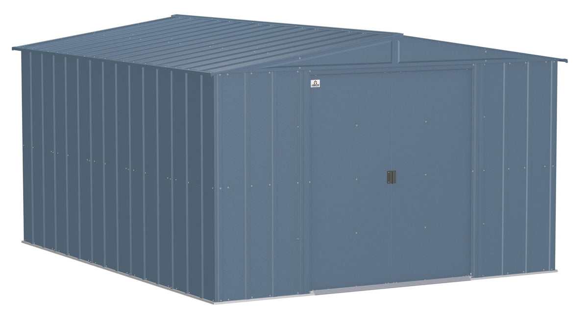 Classic Galvanized Steel Storage Shed, Blue Grey, 10-ft x 12-ft I9E2 - product image 2