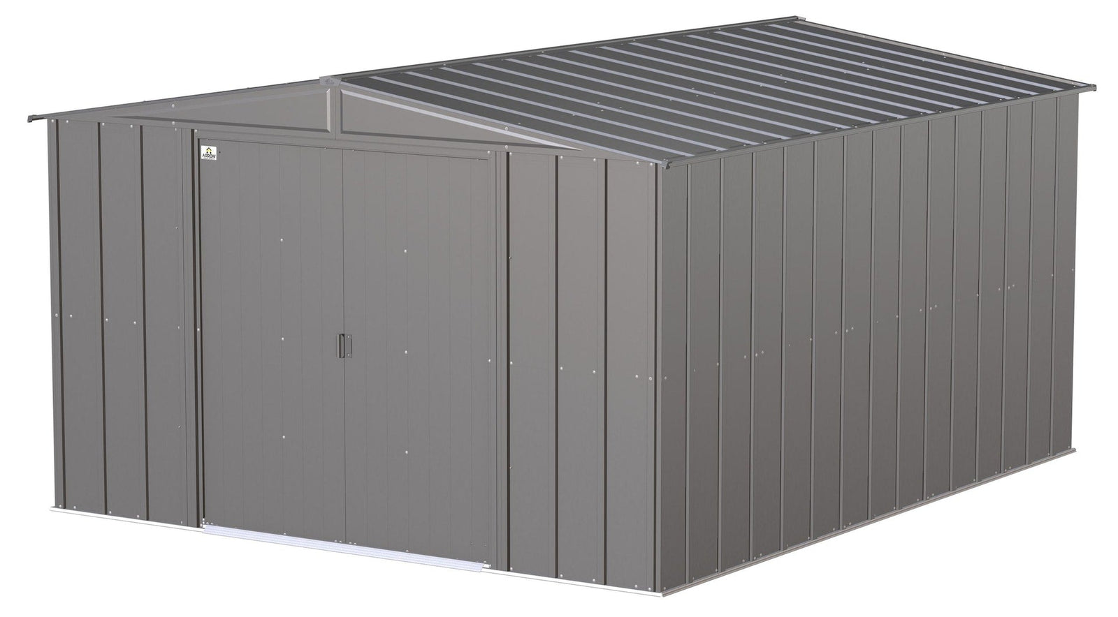 Classic Galvanized Steel Storage Shed, Charcoal, 10-ft x 12-ft S2E9 - product image 1