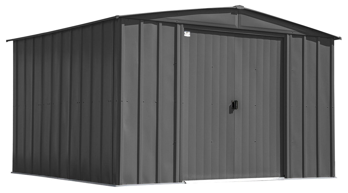 Classic Galvanized Steel Storage Shed, Charcoal, 10-ft x 12-ft S2E9 - product image 2