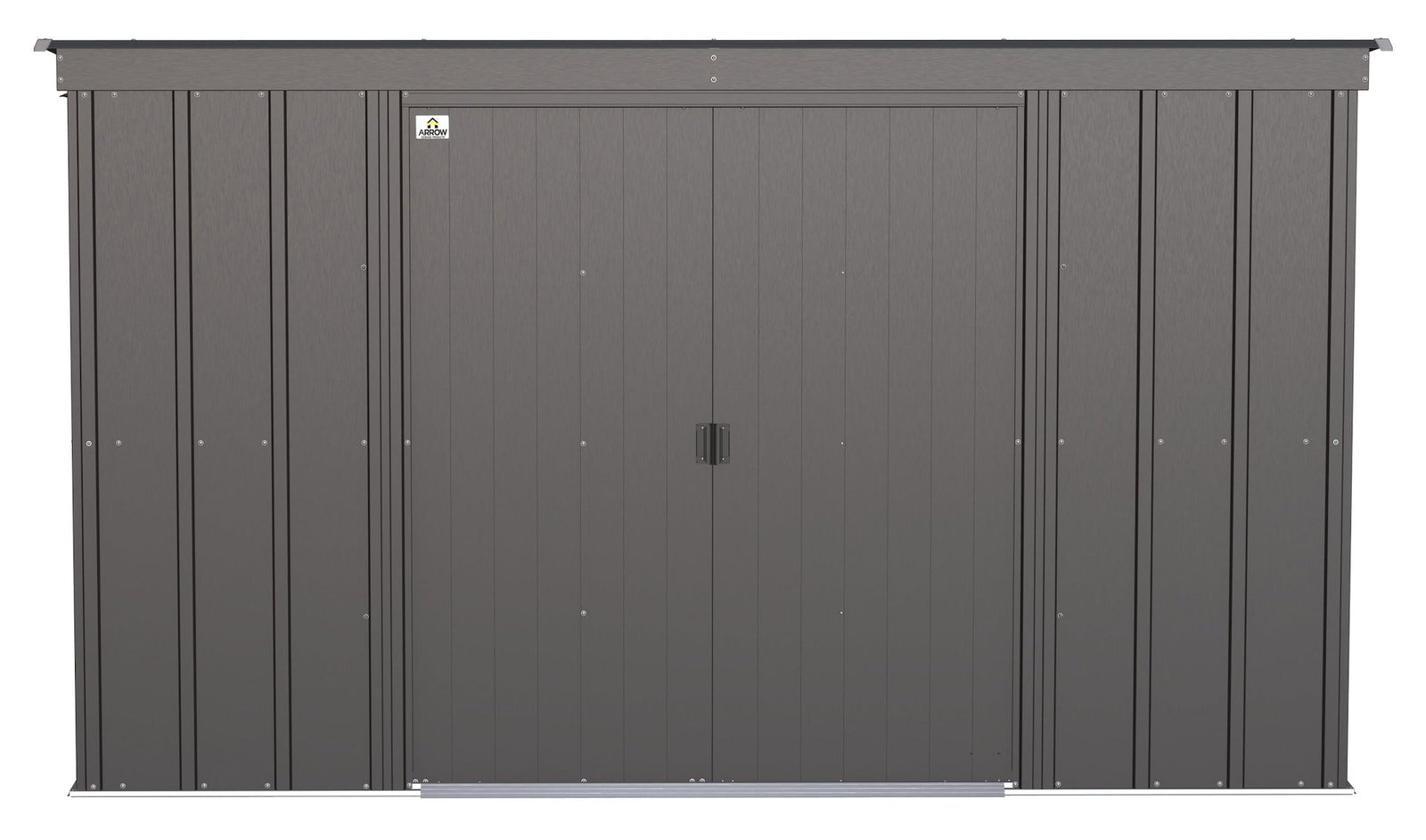 Classic Galvanized Steel Storage Shed, Charcoal, 10-ft x 4-ft S3O3 - product image 3