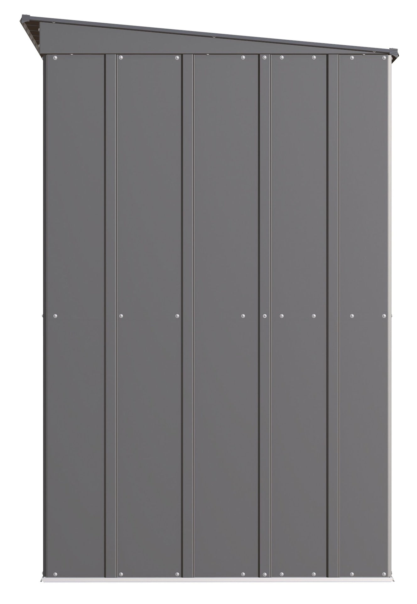 Classic Galvanized Steel Storage Shed, Charcoal, 10-ft x 4-ft S3O3 - product image 4
