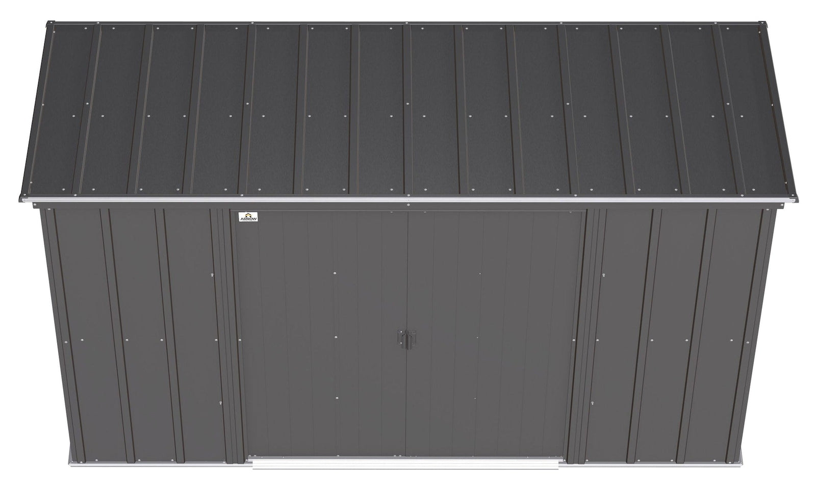Classic Galvanized Steel Storage Shed, Charcoal, 10-ft x 4-ft S3O3 - product image 5