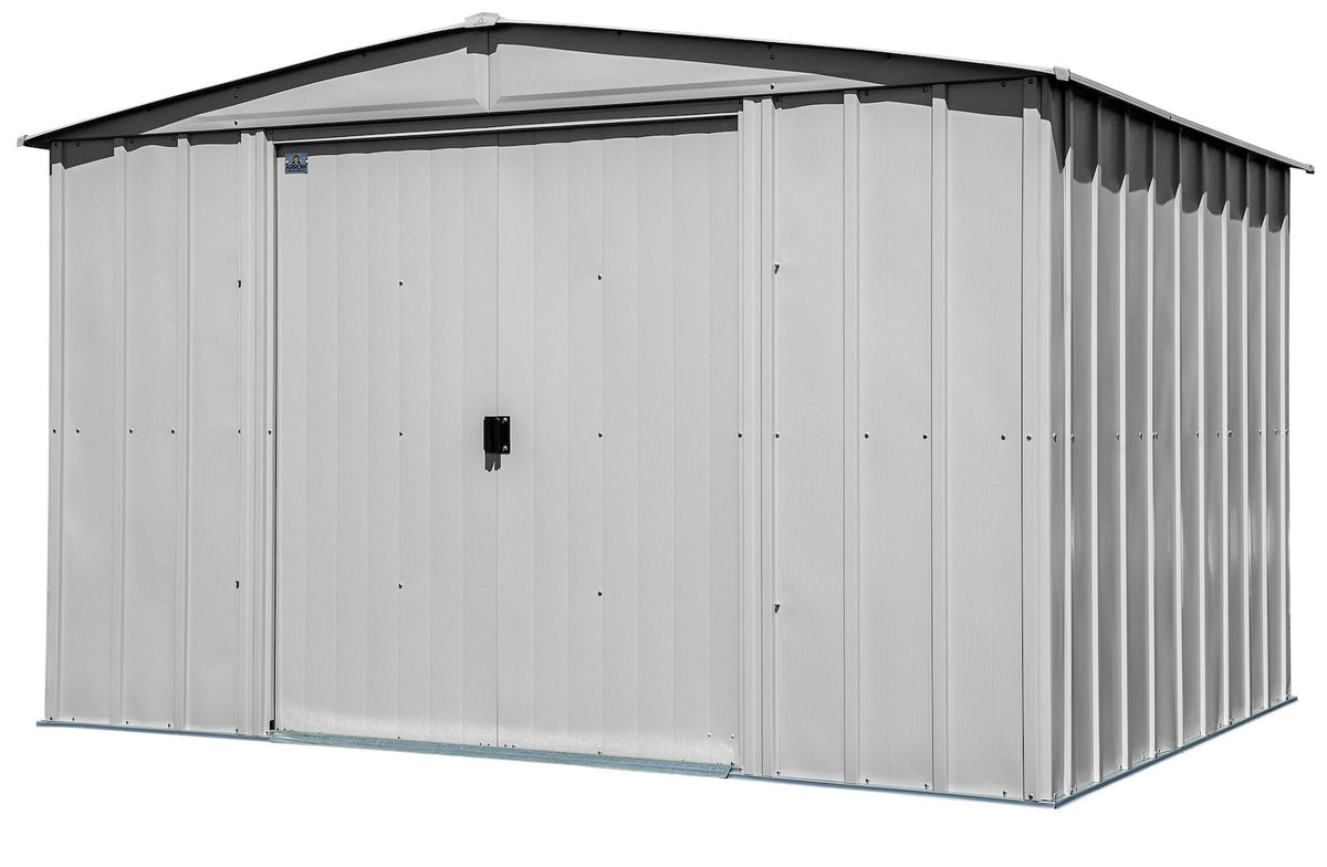 Classic Galvanized Steel Storage Shed, Flute Grey, 10-ft x 8-ft C5D3 - product image 1