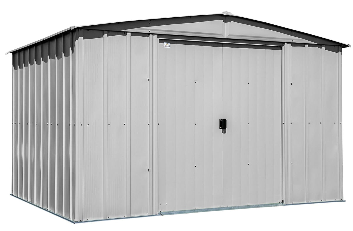 Classic Galvanized Steel Storage Shed, Flute Grey, 10-ft x 8-ft C5D3 - product image 3