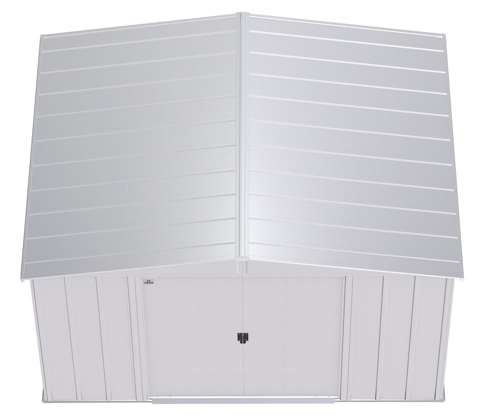 Classic Galvanized Steel Storage Shed, Flute Grey, 10-ft x 8-ft M0H3 - product image 7