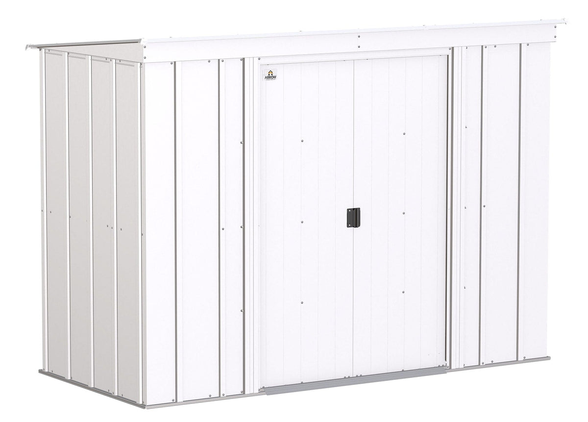 Classic Galvanized Steel Storage Shed, Flute Grey, 8-ft x 4-ft Y3K4 - product image 1