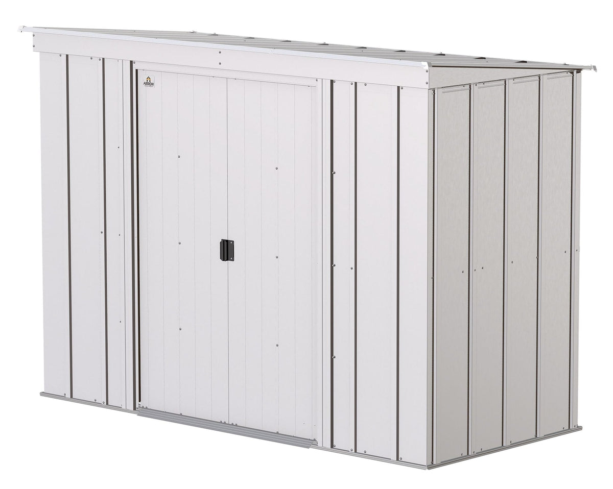 Classic Galvanized Steel Storage Shed, Flute Grey, 8-ft x 4-ft Y3K4 - product image 2