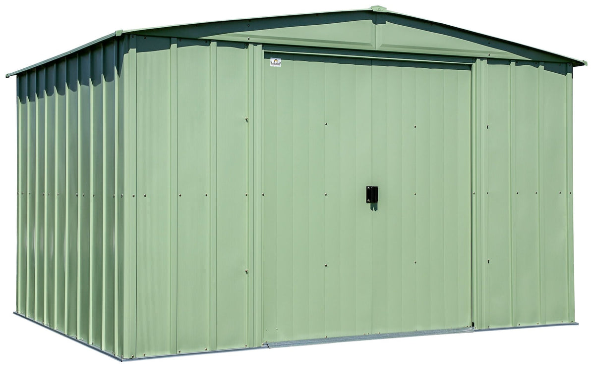 Classic Galvanized Steel Storage Shed, Sage Green, 10-ft x 8-ft P7C2 - product image 1