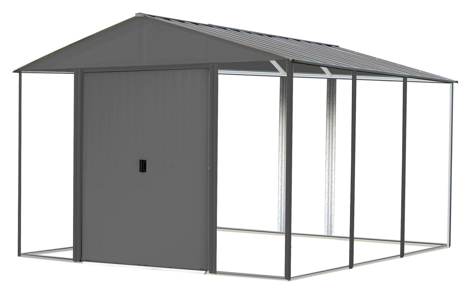 Ironwood Steel Hybrid Shed Kit, Anthracite, 10-ft x 12-ft Q1S8 - product image 1