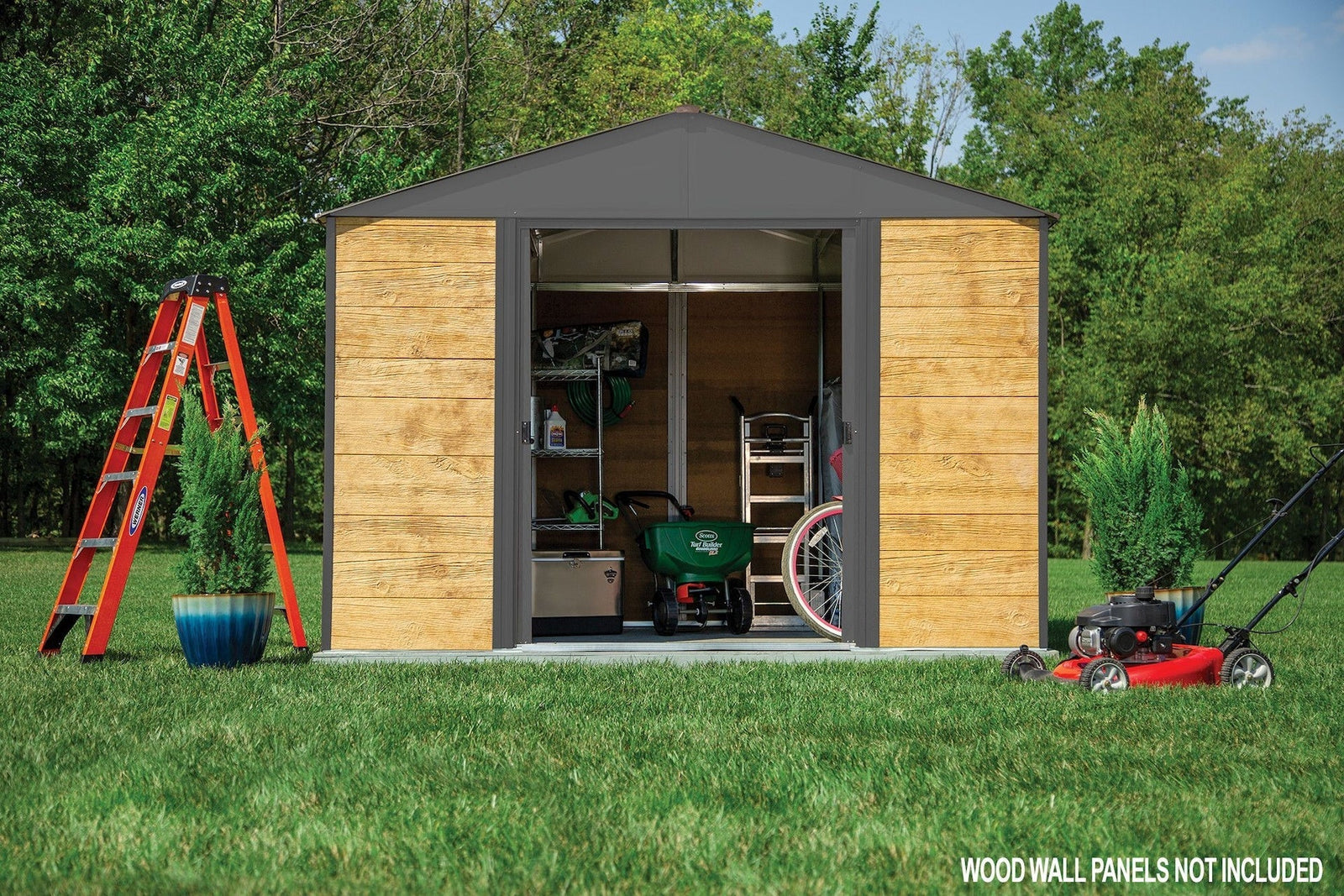Ironwood Steel Hybrid Shed Kit, Anthracite, 10-ft x 8-ft D1C9 - product image 8