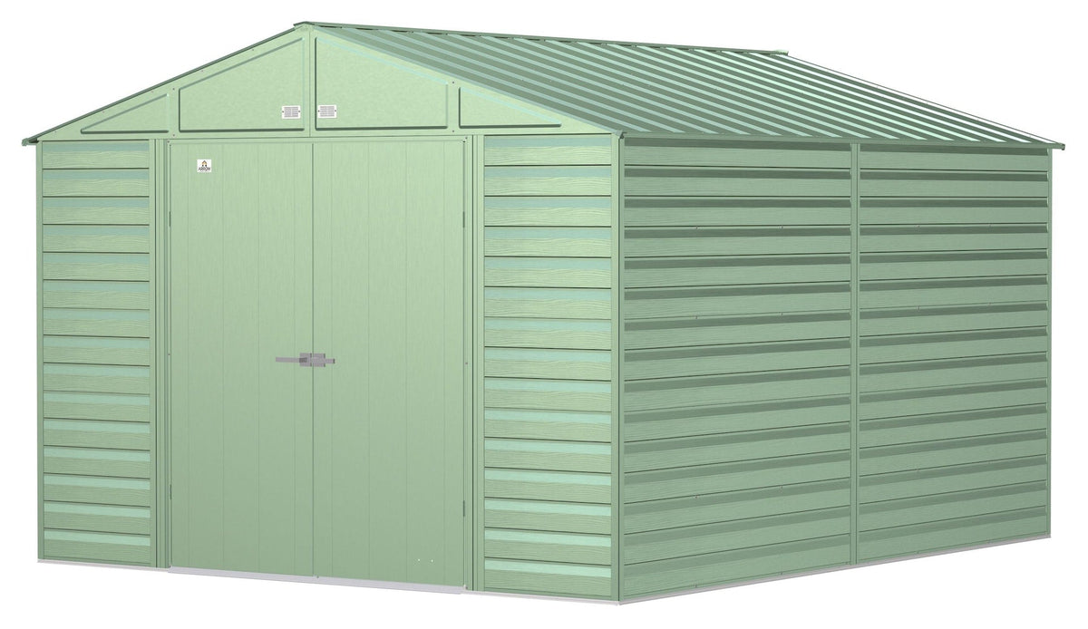 Select Galvanized Steel Storage Shed, Sage Green, 10-ft x 12-ft J5H7 - product image 1
