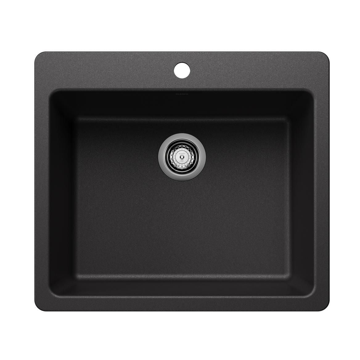 Liven SILGRANIT 25-in Single Bowl Dual Mount Kitchen Sink, Anthracite V0A5 - product image 1