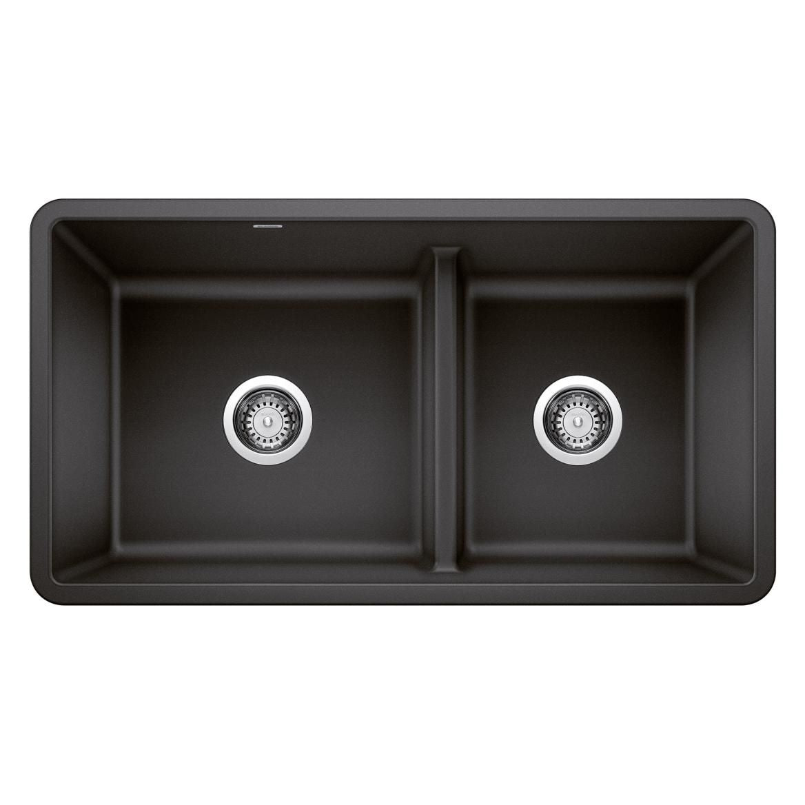 Precis SILGRANIT 33-in 60/40 Reversible Double Bowl Undermount Kitchen Sink with Low Divide, Anthracite A6M3 - product image 1
