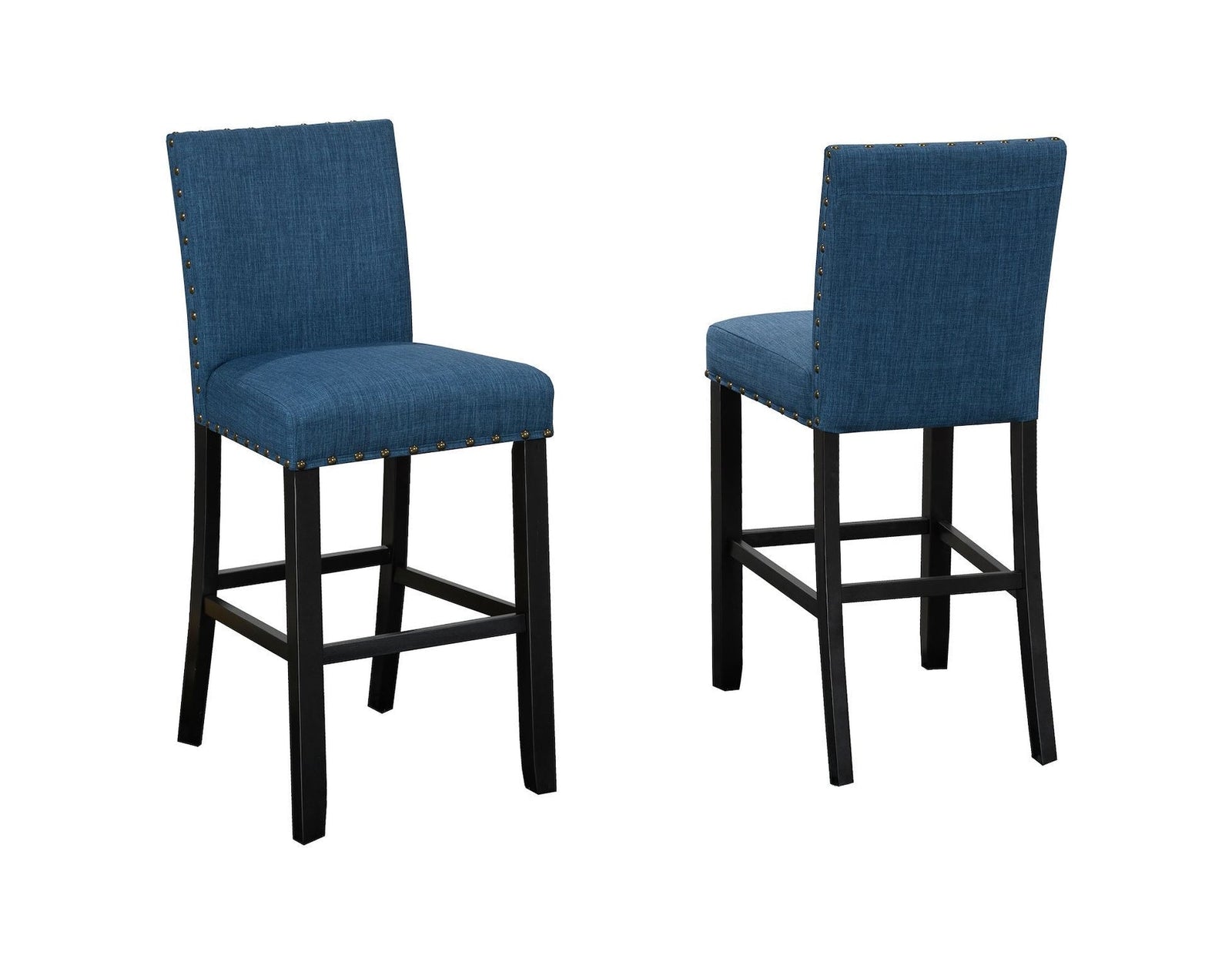 Alex Blue Counter/Bar Stool with Back Rest, 2-pc E7I2 - product image 1