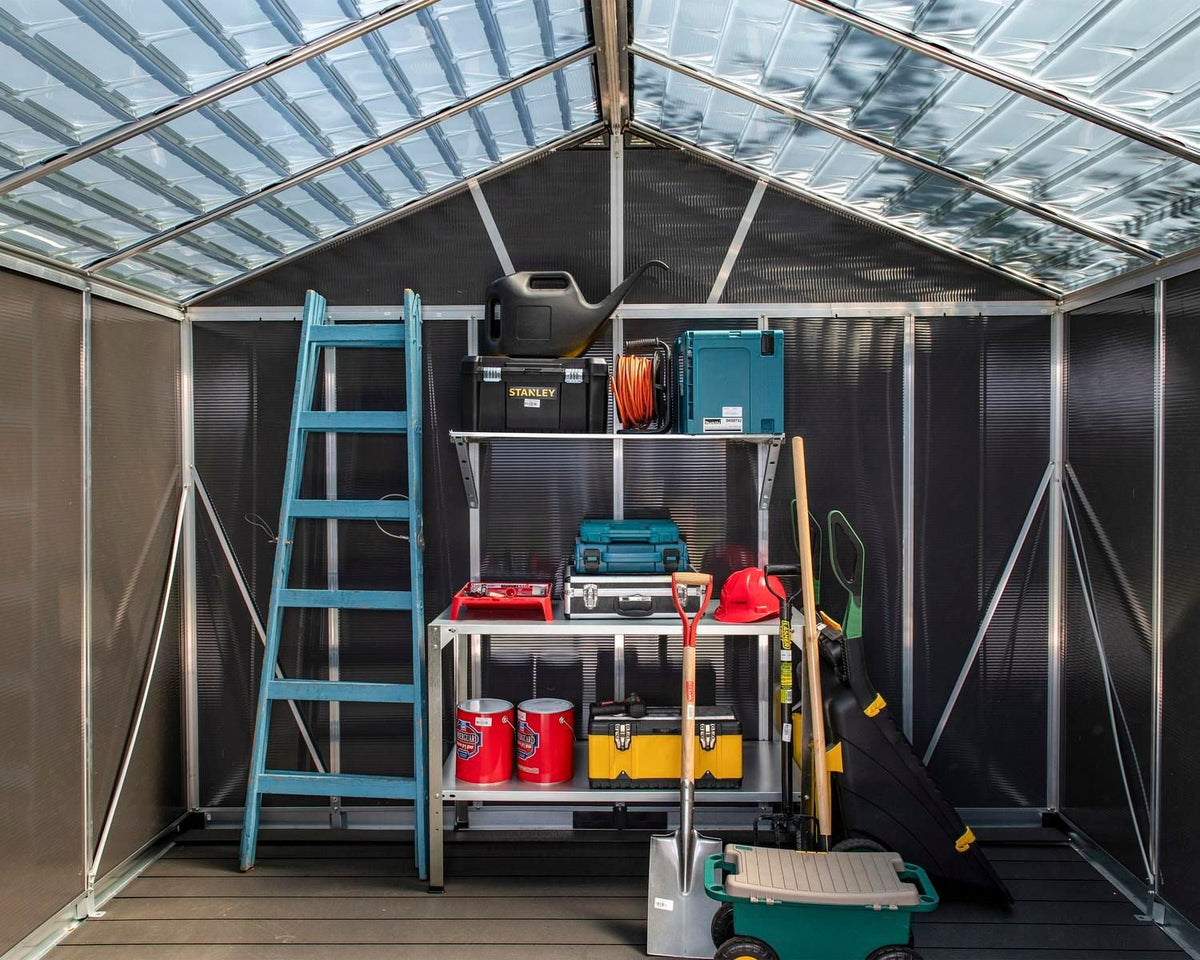 Multi-Function Polycarbonate Yukon Shed, 11x9-ft Q5L9 - product image 5