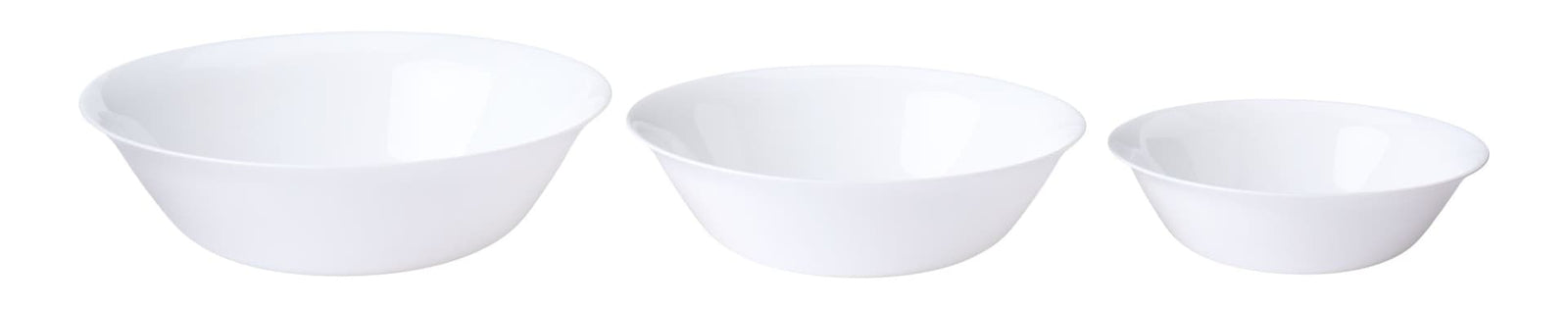 Athena Opal Glass Serving Bowl Set, White, 3-pk H8M6 - product image 1