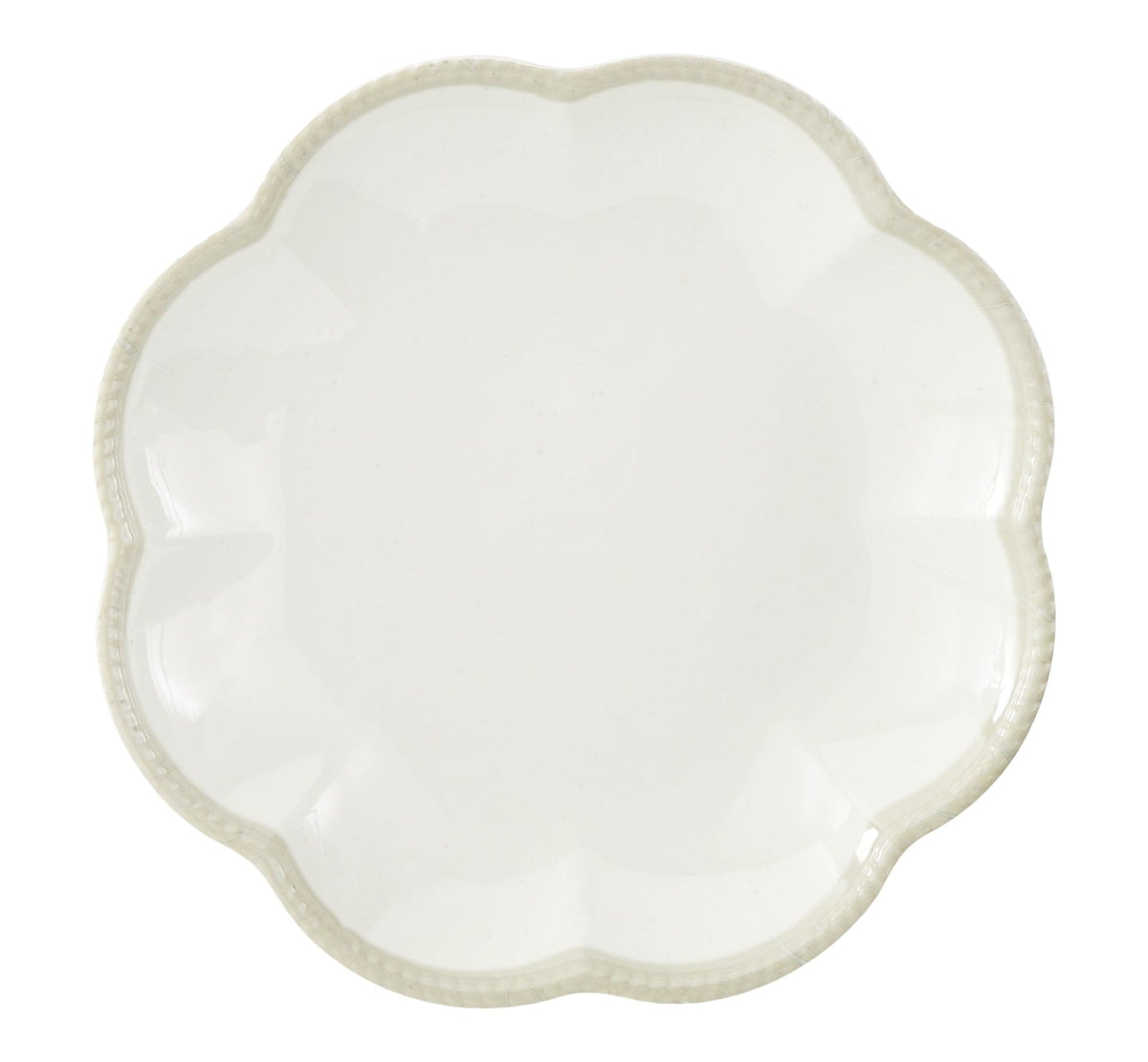 Scalloped Side Plate, BPA-free, Plastic, Ivory Colour U7T6 - product image 1