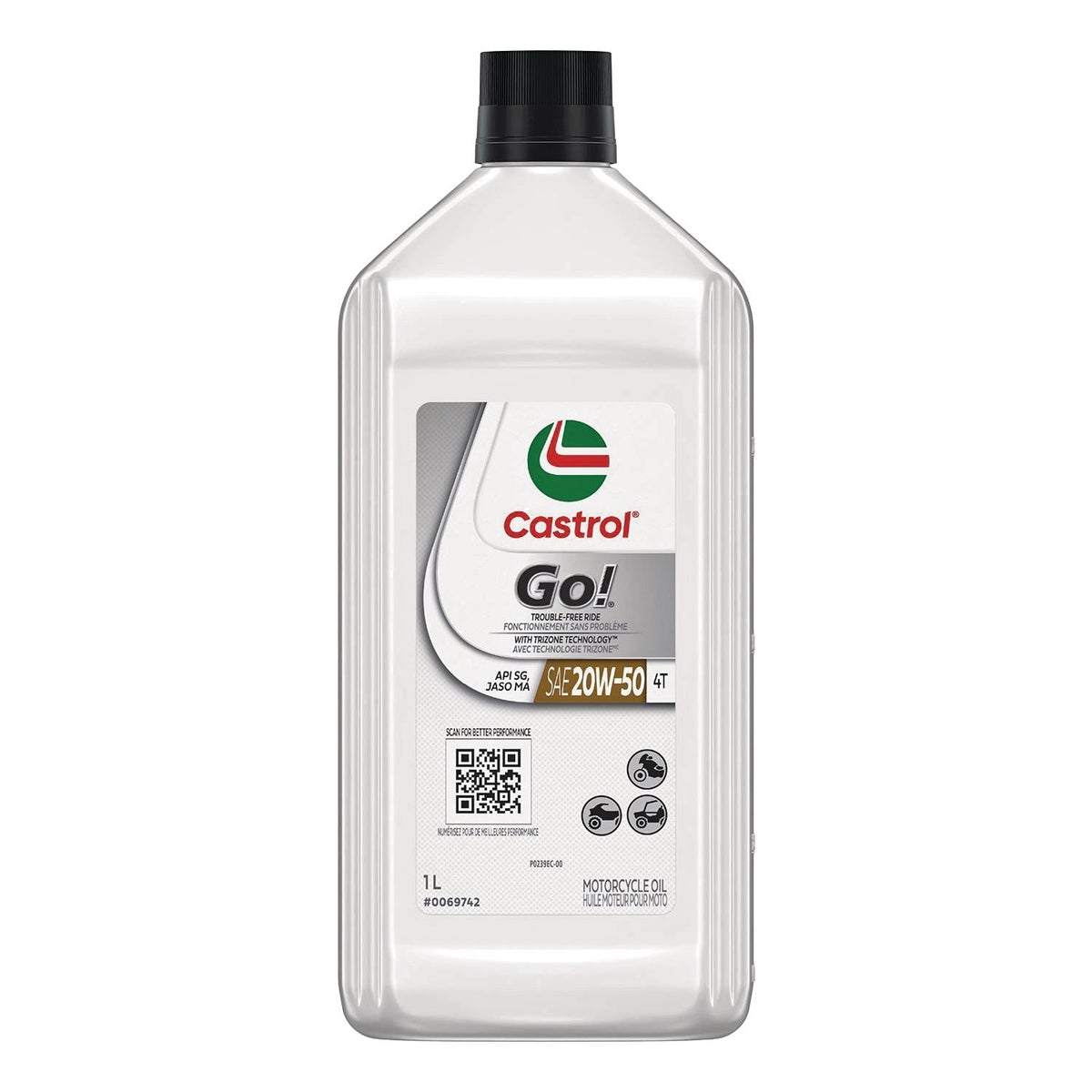Go! 4-Stroke 4T Motorcycle Oil 20W50, 946-mL K4P9 - product image 1