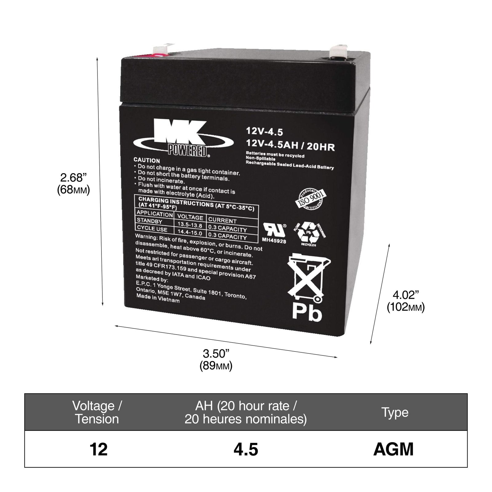 Group Size 48 (H6/L3) Battery, 615 CCA I2Z9 - product image 1