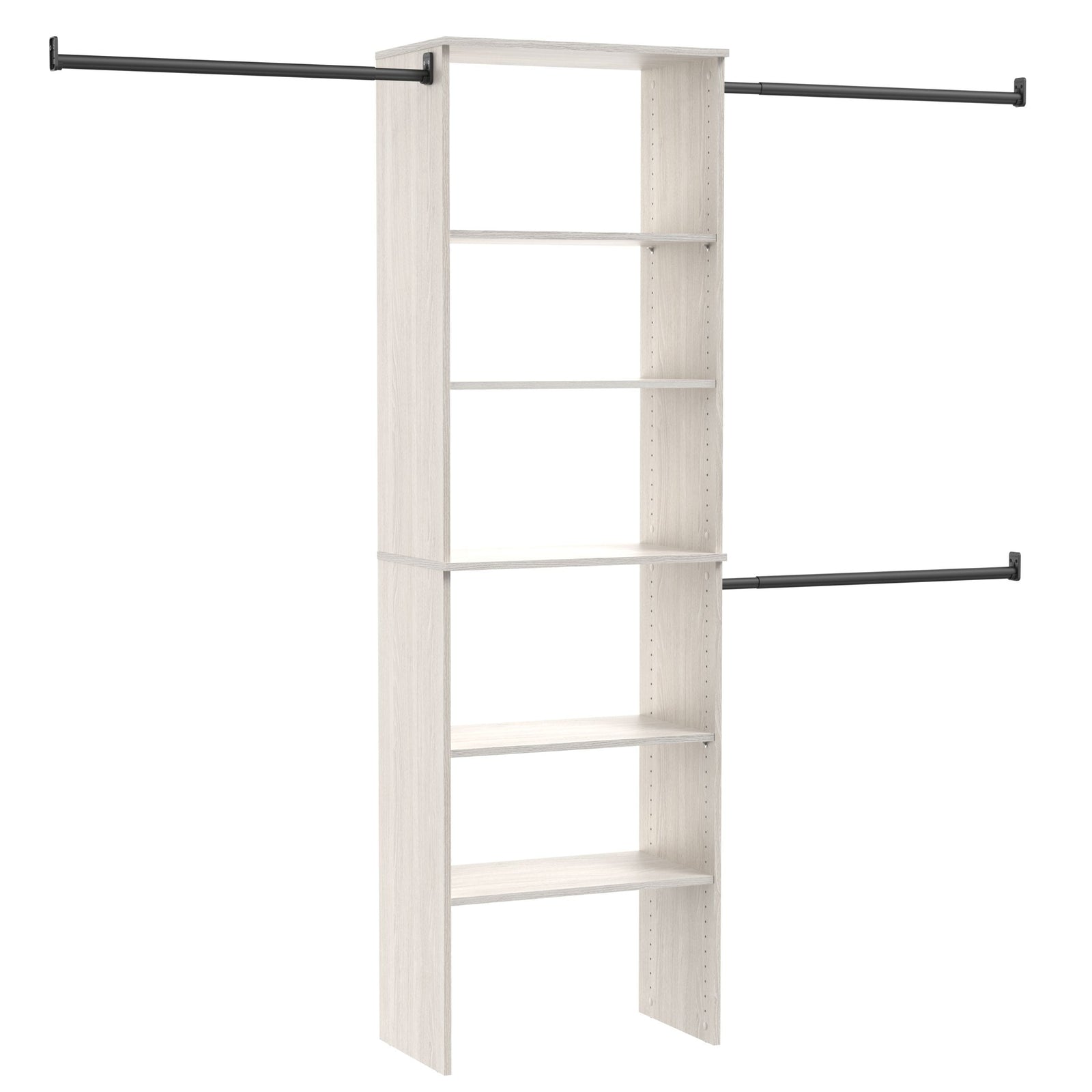 Suite Symphony Laminate Wood Tower Starter Kit with Rods, White Timber, 25-in X1W2 - product image 1