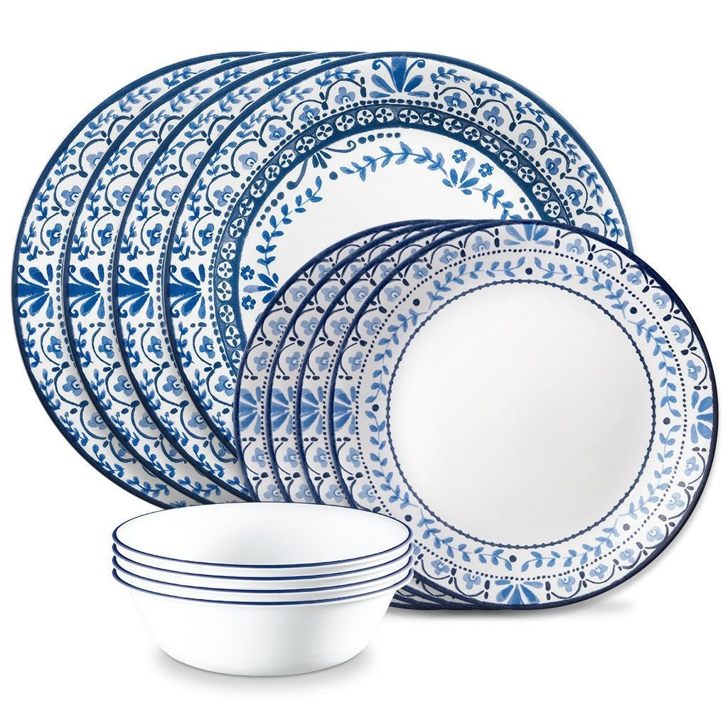 Portofino Glass Dinnerware Set, Serves 4, 12-pc, White Z1V3 - product image 1