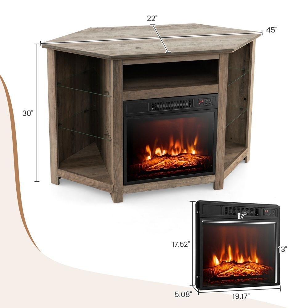 Fireplace TV Stand with Led Lights and 18" R1Q7 - product image 8