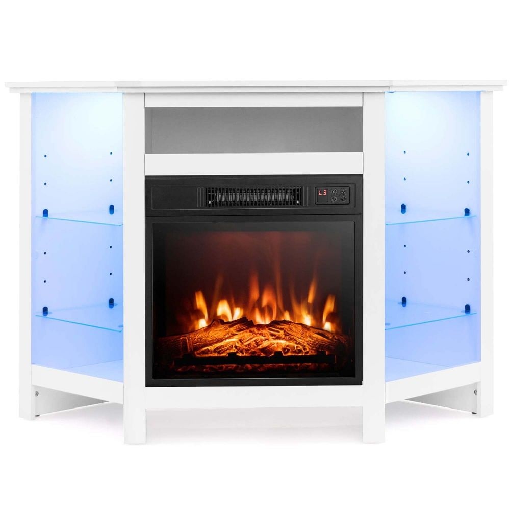 Fireplace TV Stand with LED Lights, White K0S9 - product image 1
