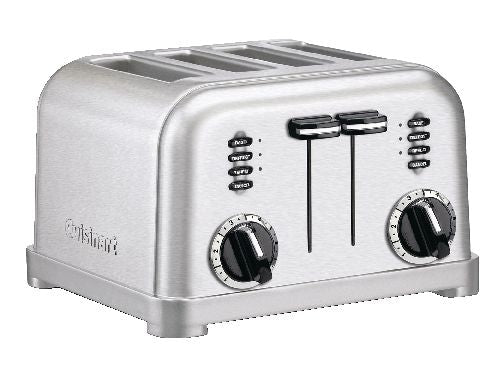 Metal Classic Toaster with 6 Settings, Stainless Steel, 4-Slices J4D7 - product image 1