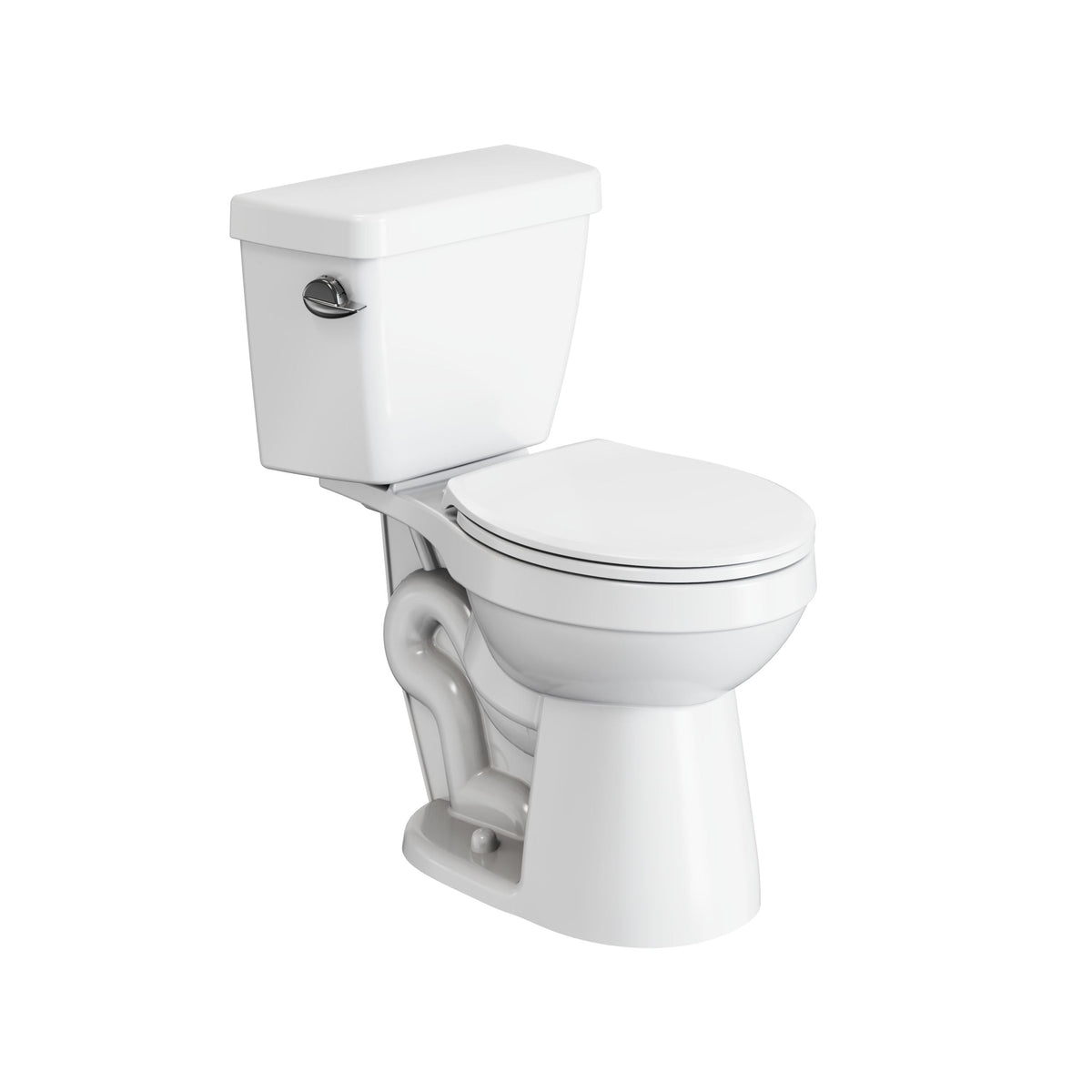 2-Piece Round Toilet Bowl with Soft Close, White, 4.8-L, Single Flush Q4U0 - product image 1