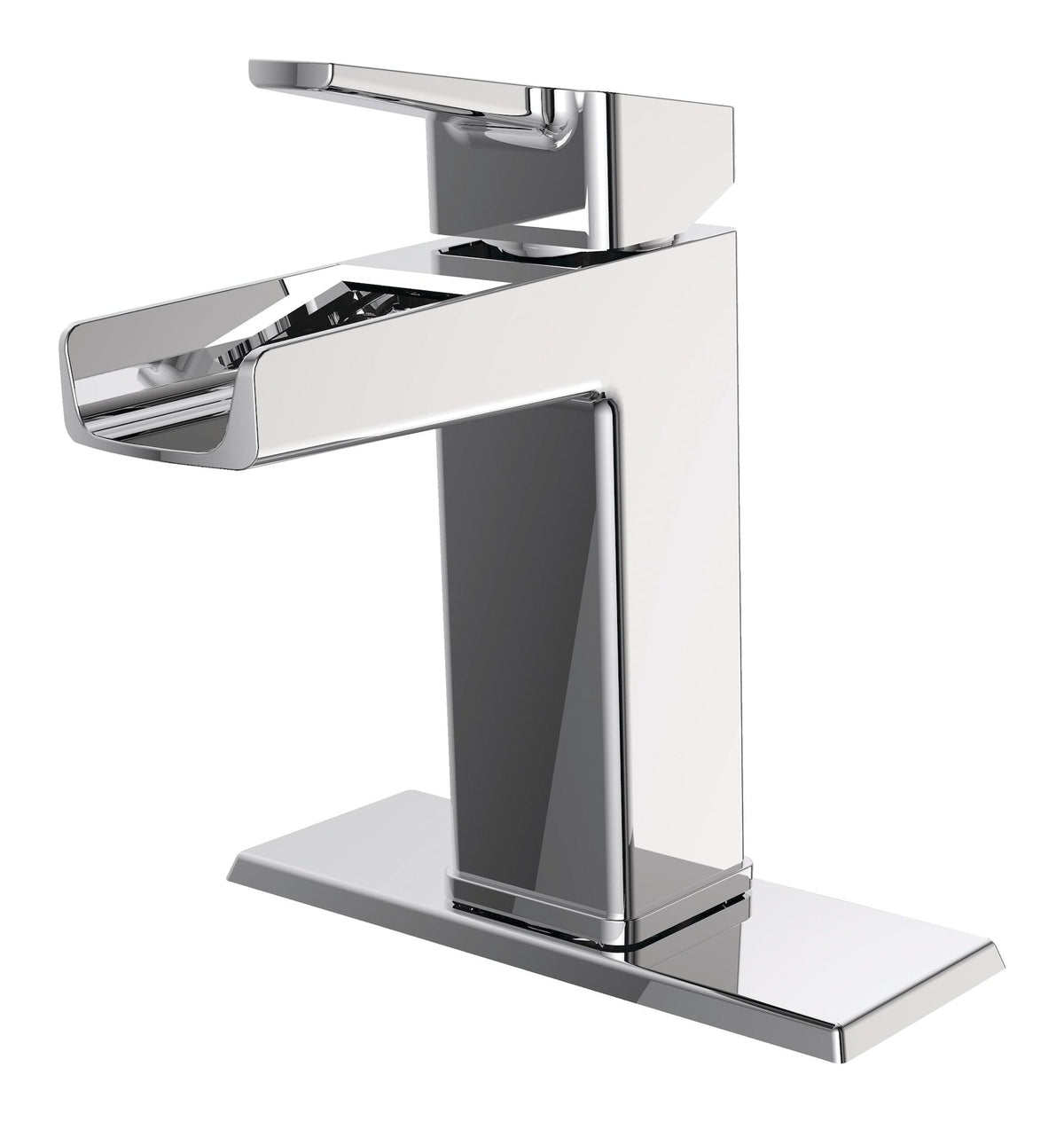 Reeve Single Handle Single Hole 4-in Centerset Bathroom Sink Faucet with Pop-up Drain, Chrome F6D6 - product image 2