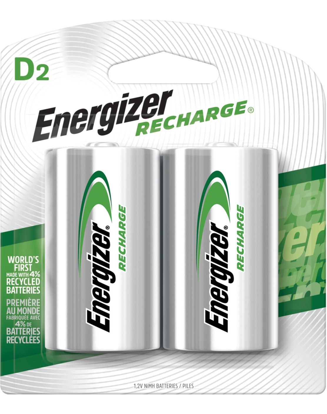 NH50BP-2 2-pk D NiMH Rechargeable Batteries, Pre-Charged, Long Lasting D2I8 - product image 1