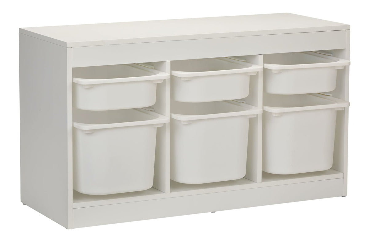 6-Bin Stackable Pull Out Organizer, White Q2K2 - product image 1