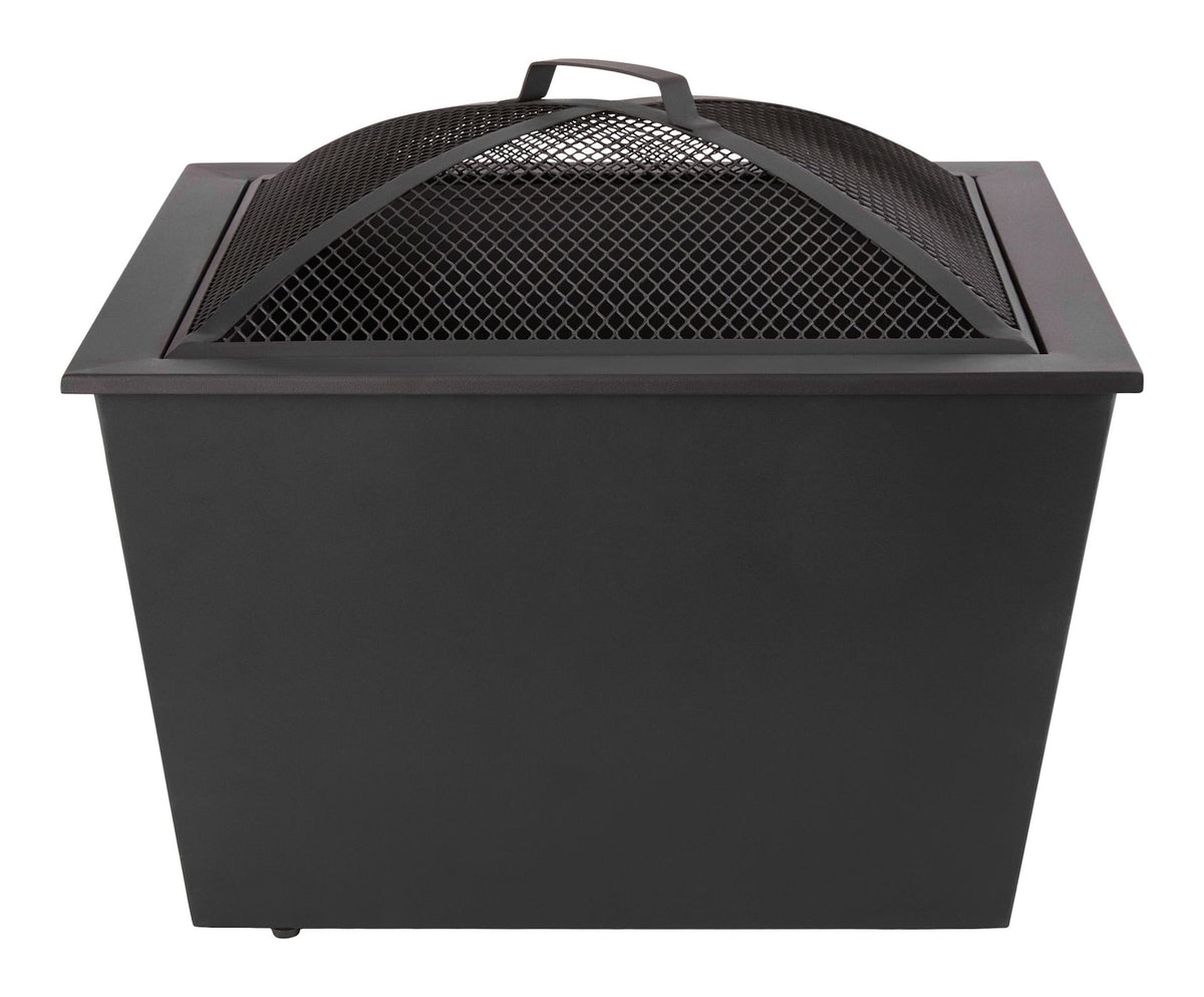 Lyall Square Outdoor Wood Firepit, 20-in, Black D9V6 - product image 1