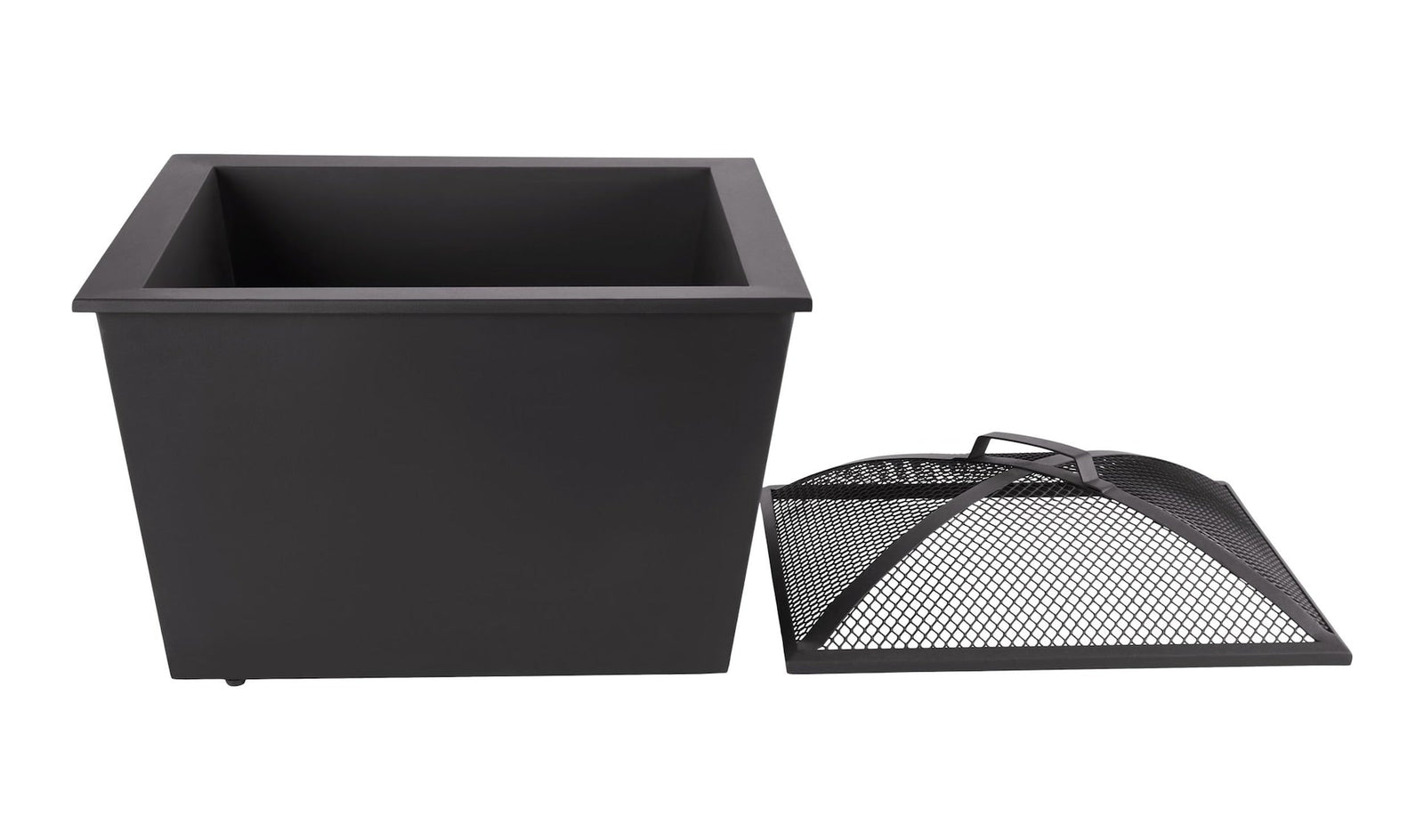 Lyall Square Outdoor Wood Firepit, 20-in, Black D9V6 - product image 2