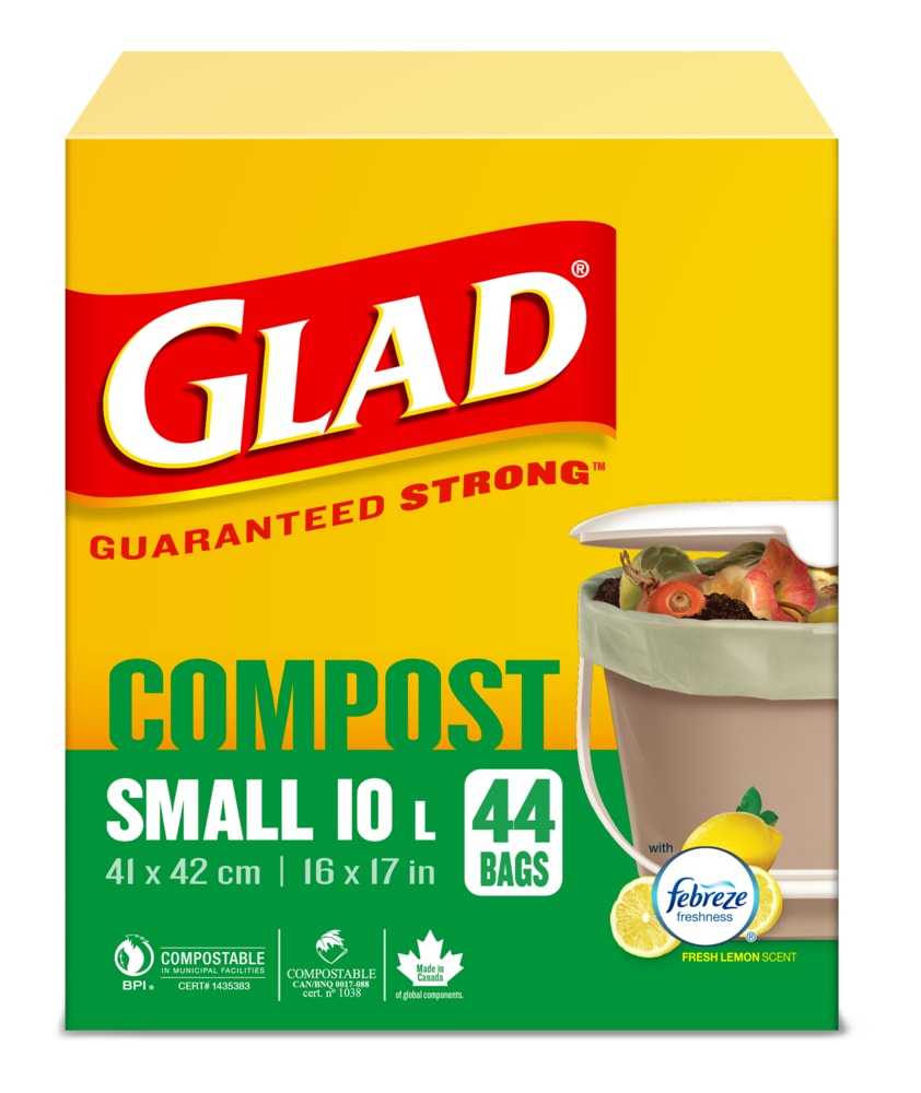 Small 100% Compostable Febreze Lemon Scented Food Waste Bags, 44-pk, 10-L I4H7 - product image 3