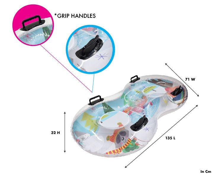 Living 2-Person Duo Inflatable Winter Snow Tube L8R5 - product image 3