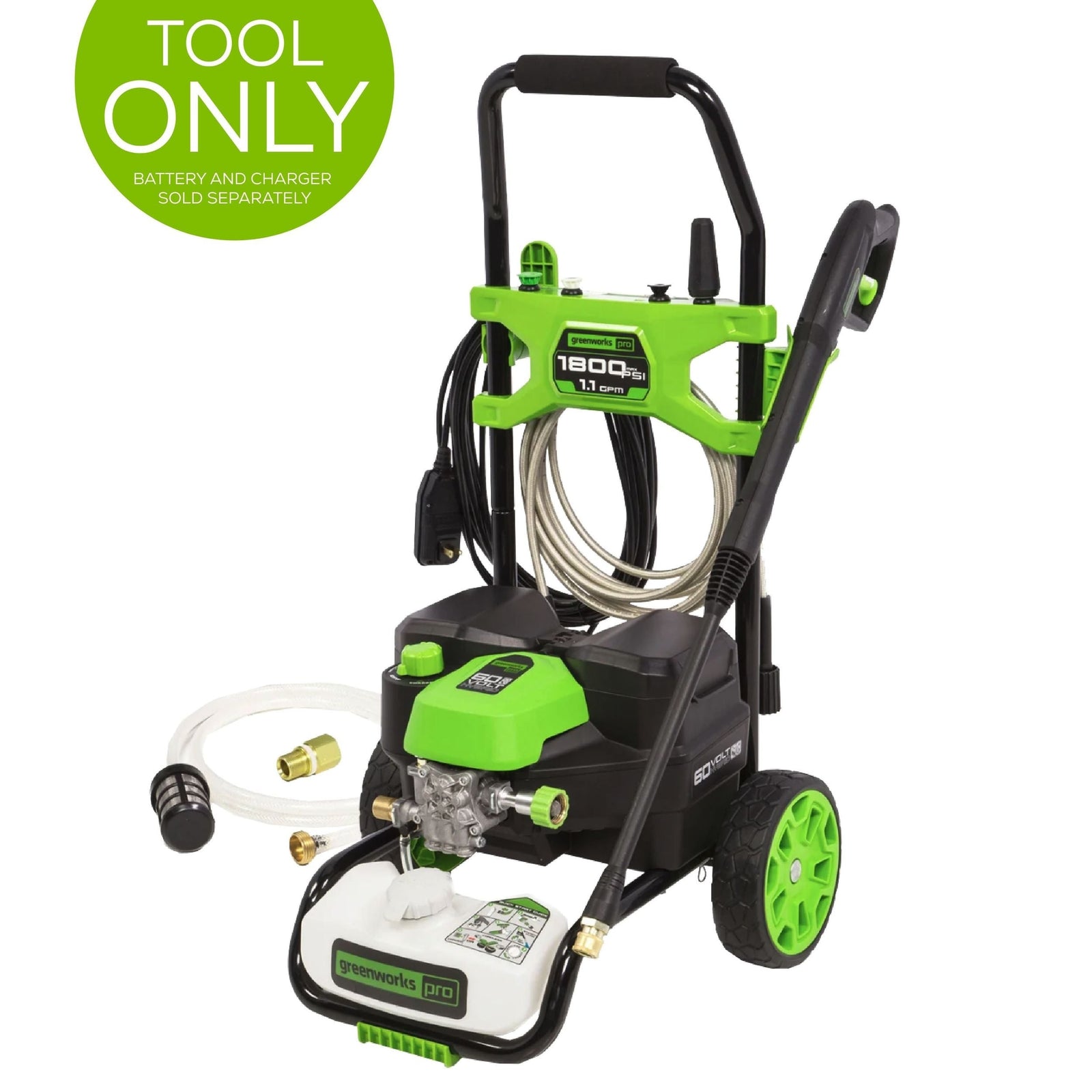 60V 1800PSI 1.2GPM Hybrid AC/DC Pressure Washer, Tool Only B6P1 - product image 1