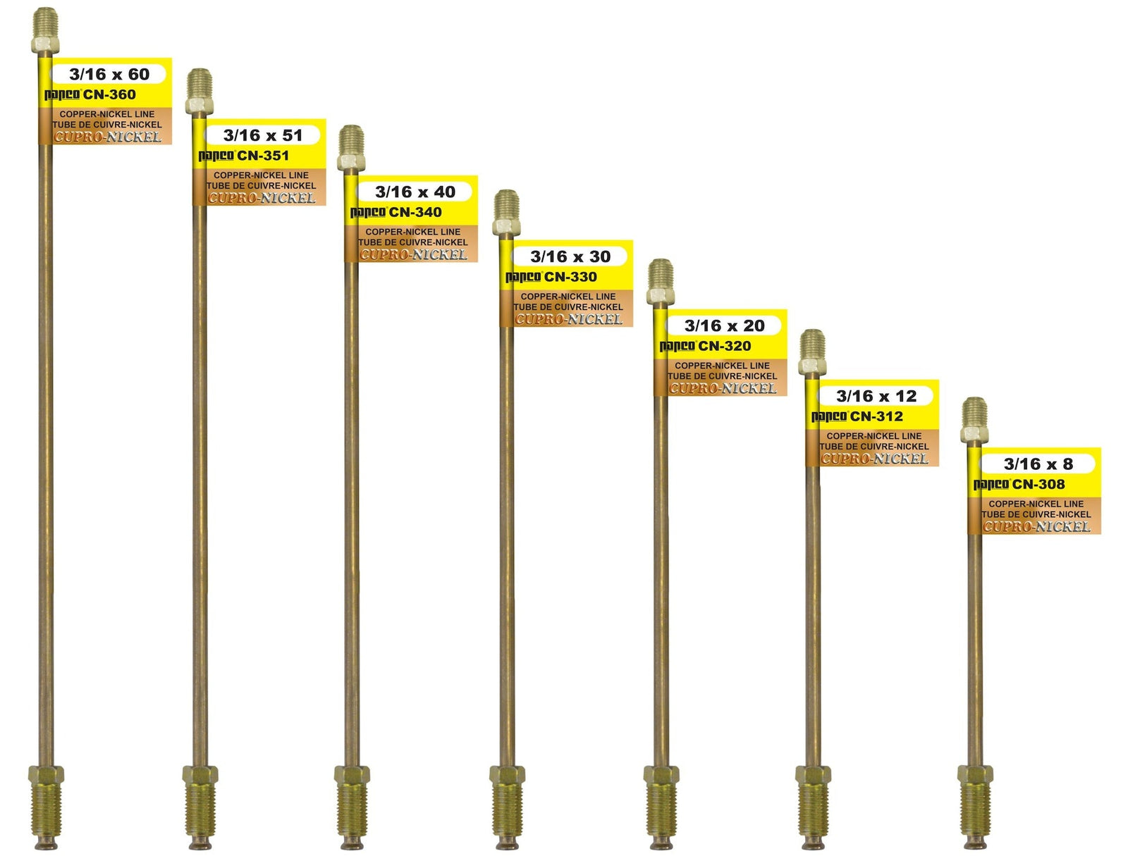 CN308 Copper Nickel Brake Line, Standard, 8 x 3/16-in Please make sure this part fits your need B9G0 - product image 1