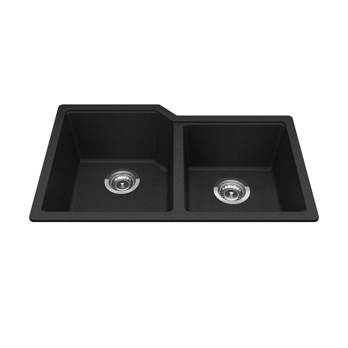 Urban Undermount Granite Double Bowl Kitchen Sink, 30.69-in x 19.69-in x 8.63-in, Onyx T0A1 - product image 3