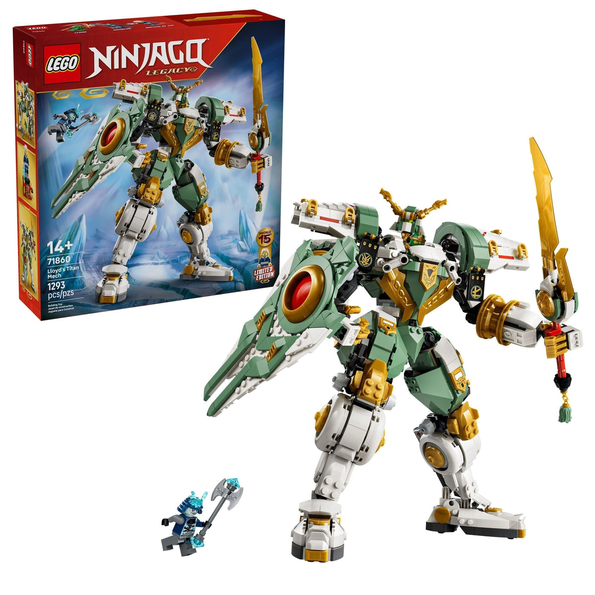 Ninjago Lloyd’s Titan Mech 15th Anniversary Toy Building Set - 71860, 1293-pcs, Ages 14+ S1Q3 - product image 1