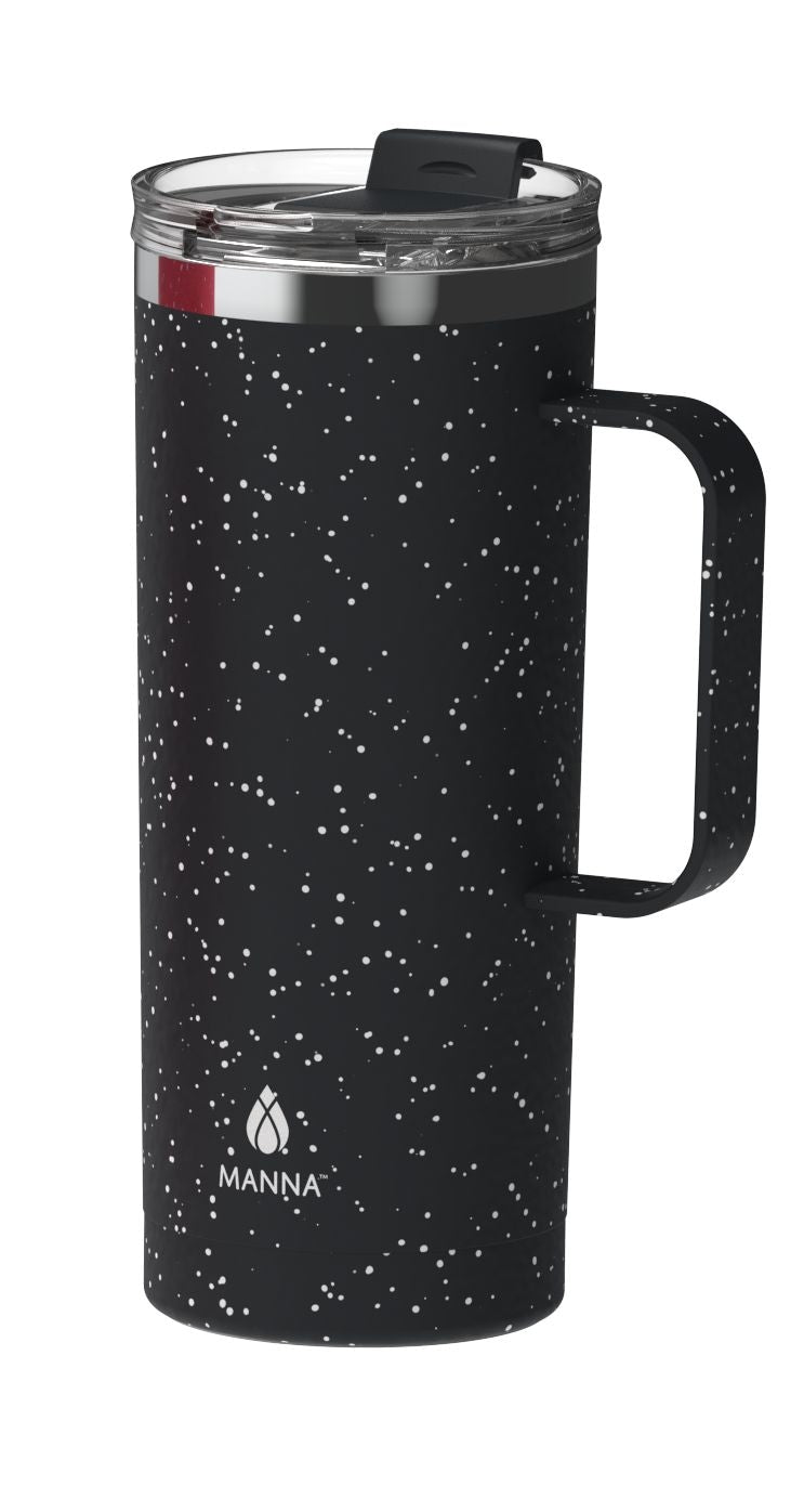 Tahoe Insulated Stainless Steel Mug with Leakproof Lid, Speckled Black, 591-mL E8K6 - product image 2