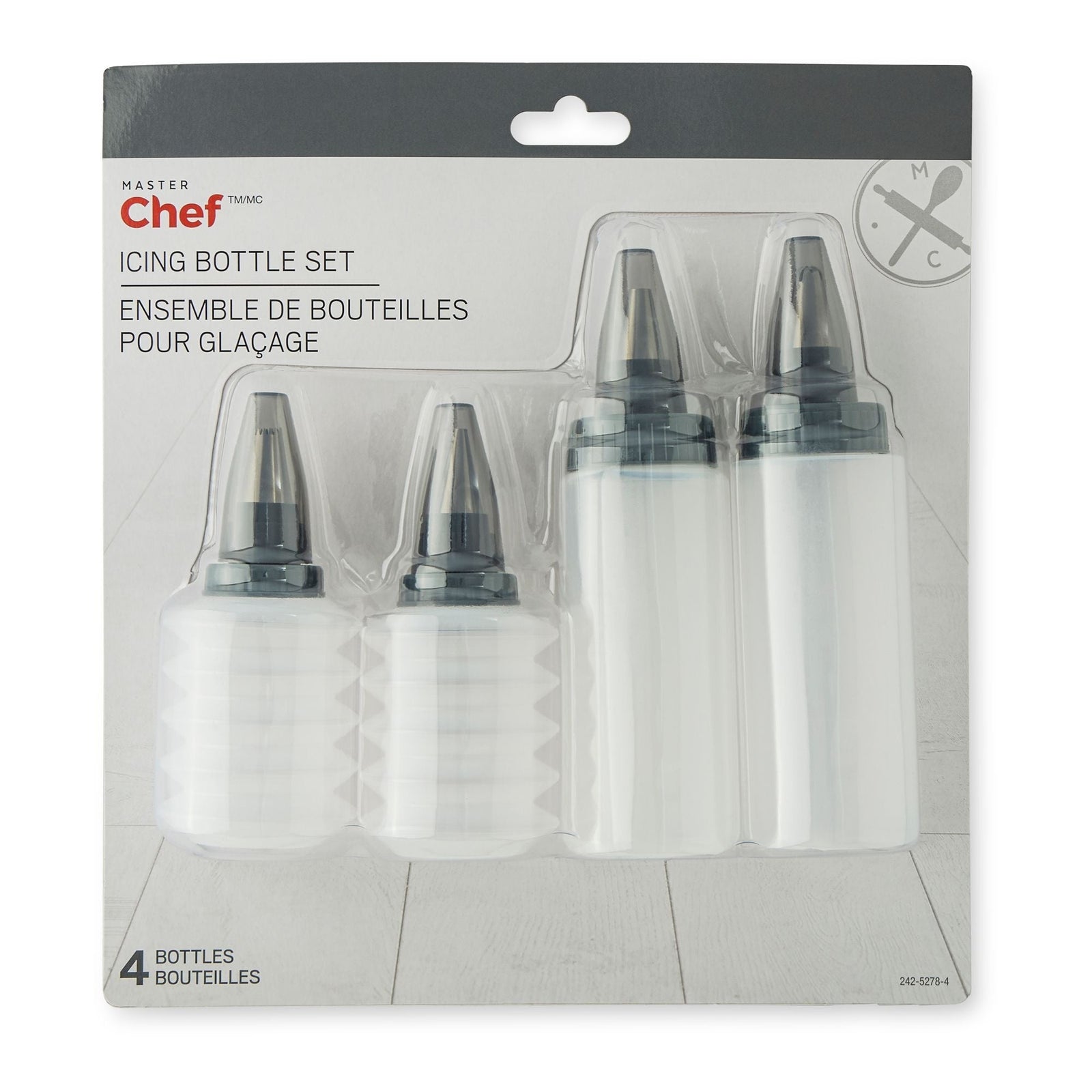 Icing Bottle Set with 4 Different Tips, 4-pc R8N0 - product image 3