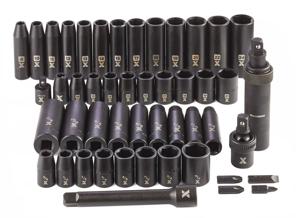 1/2-in Drive Professional Grade Impact Socket Set, 48-pc, CRMO W3H8 - product image 8