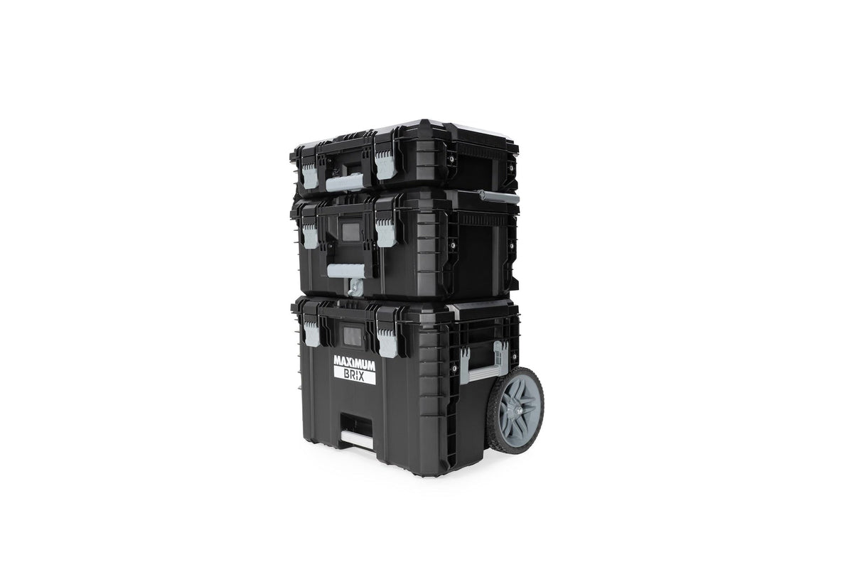 Brix Modular Portable Toolbox/Tool Storage System with Wheels, IP65, 23-in x 19-in x 33-in, 3-pc Q4F1 - product image 6