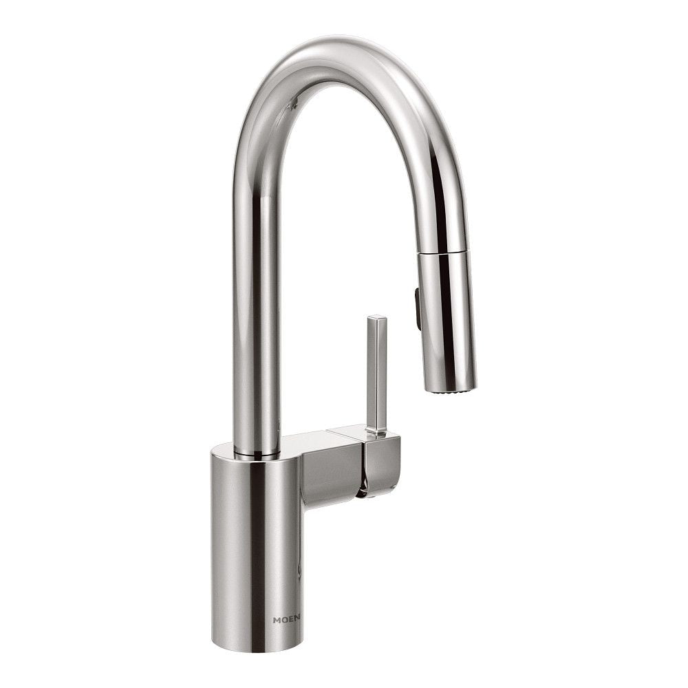 Align Single Handle High Arc Pull Down Sprayer Kitchen Faucet with Power Clean, Chrome C7R7 - product image 1