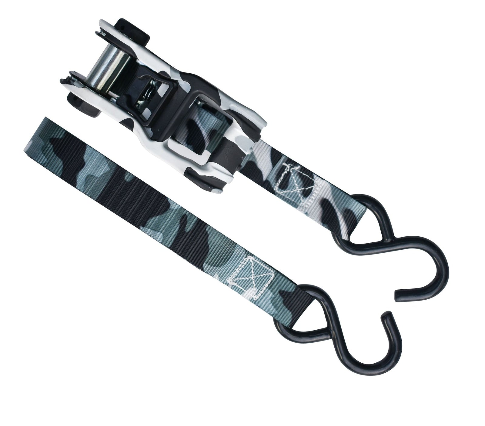 1,500-lb Snow Camo Ratchet Tie Down, 1-in x 10-ft, 2-pk S8C9 - product image 1
