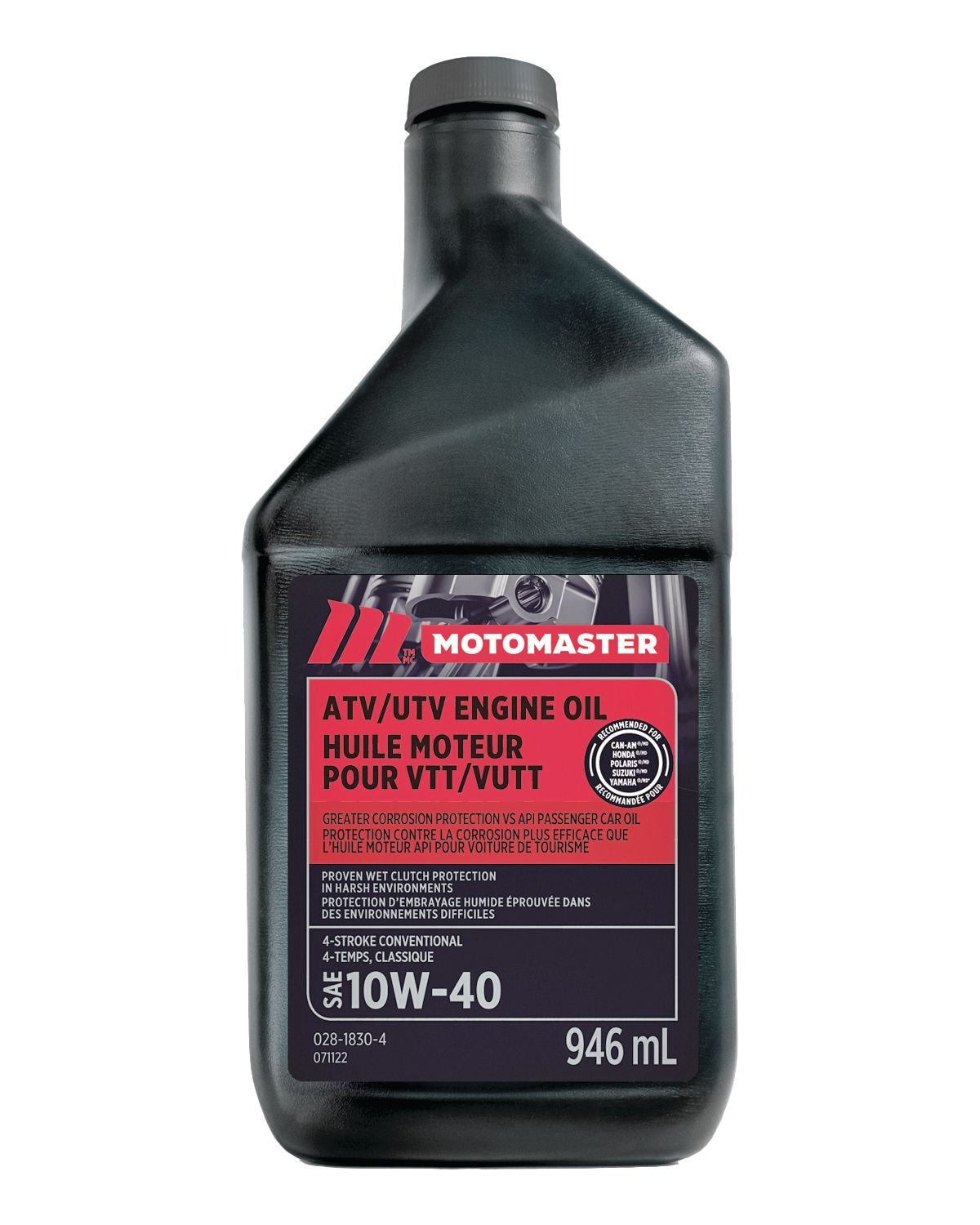 4-Stroke Premium ATV/UTV Engine Oil 10W40, 946-mL T1Z2 - product image 1