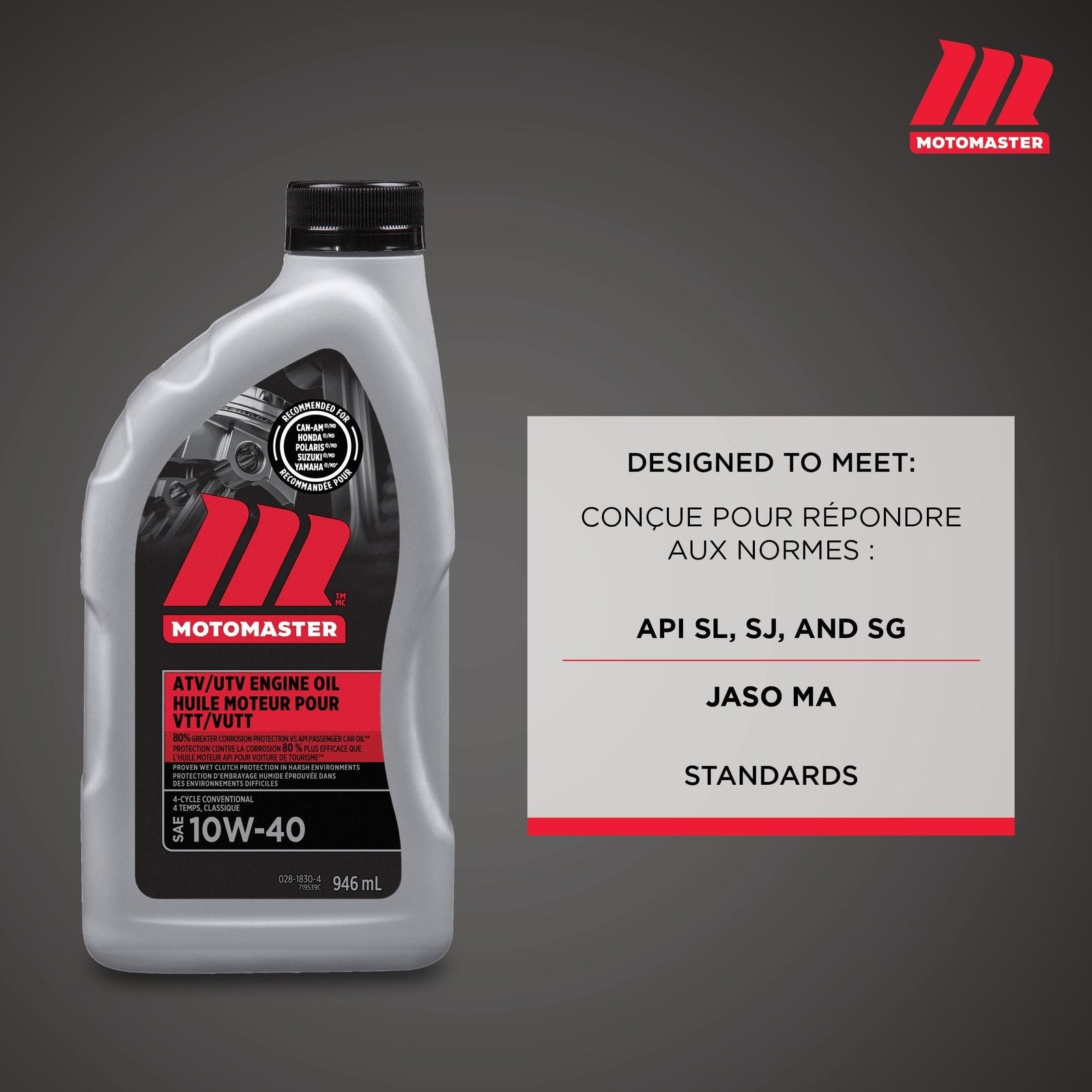 4-Stroke Premium ATV/UTV Engine Oil 10W40, 946-mL T1Z2 - product image 4